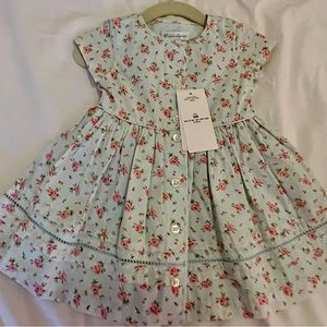 NWT 6 month Ralph Lauren dress - baby blue with delicate roses